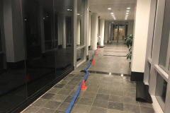 The work area is secured