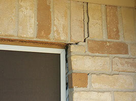 Crack in brick wall - Atlas Foundation Repair