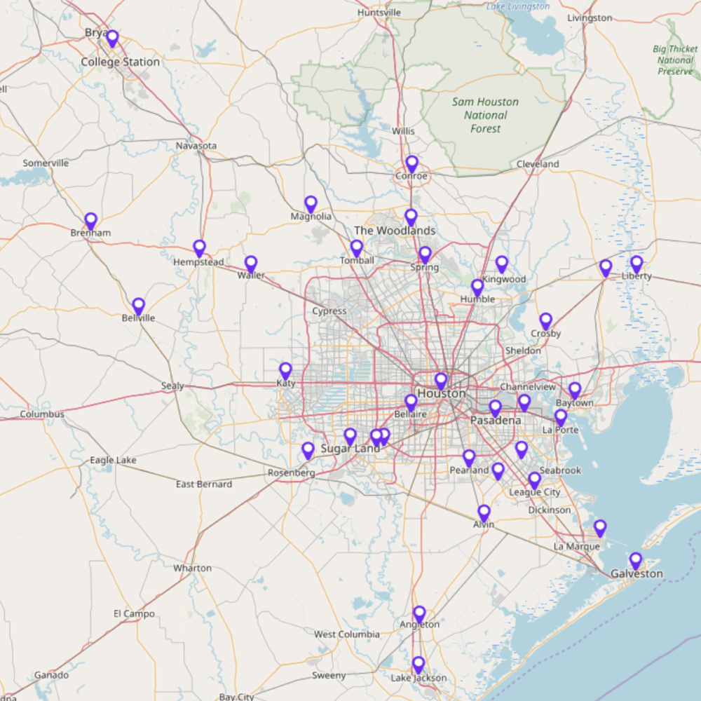 Service Area covered by Atlas Foundation Service Area covered by Atlas Foundation
