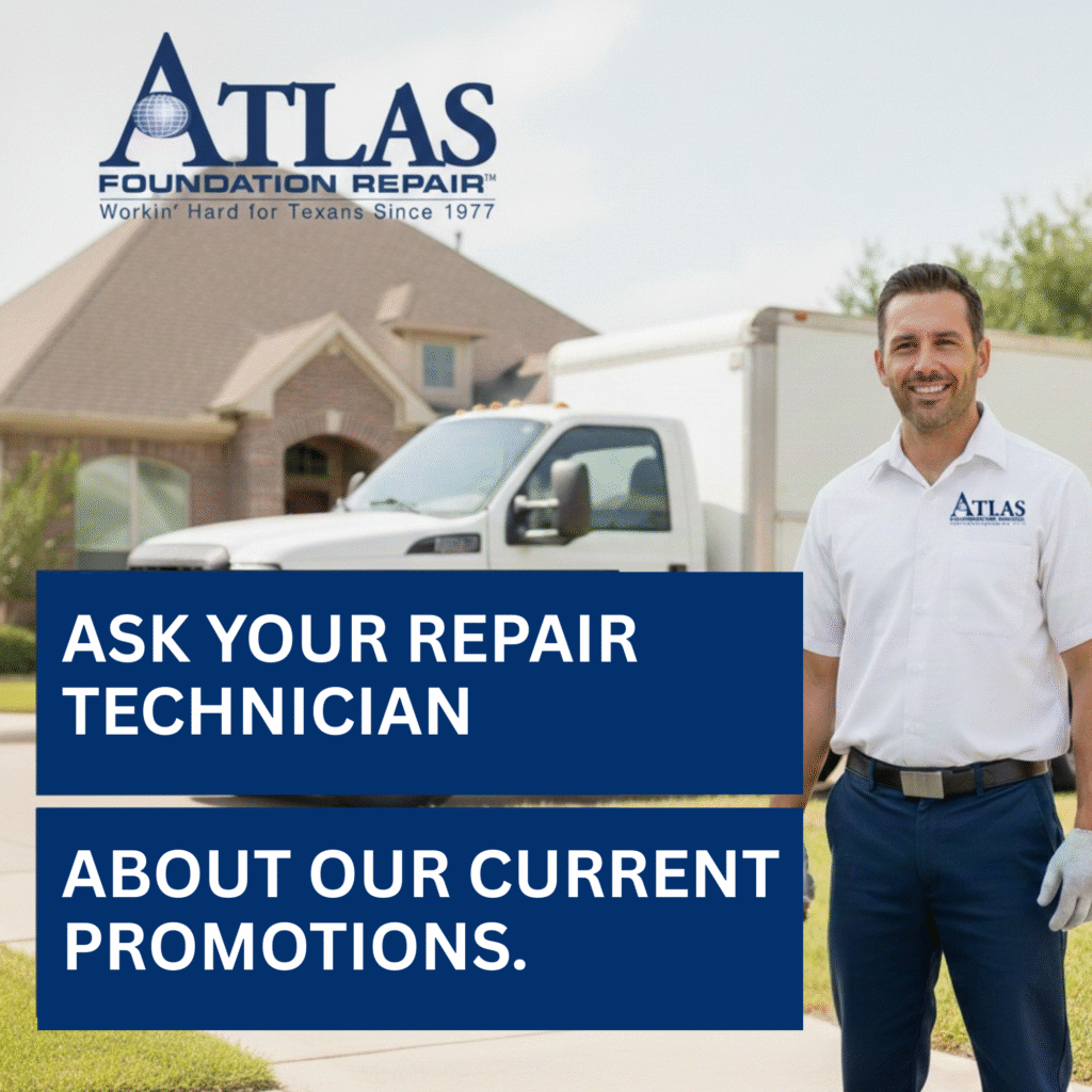 Atlas Foundation's technician smiling and waiting to help you.